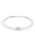 Rhodium Plated Double Chain Halo Bracelet