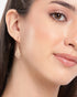 925 Sterling Silver 18kt Rose Gold Plated CZ Triangular Drop Earring