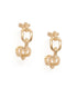 18kt Gold Plated Link Half Hoop Earring