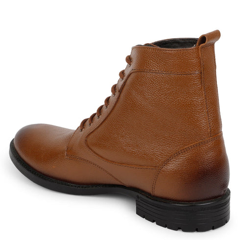 Men's Textured Lace-Up Ankle Boots