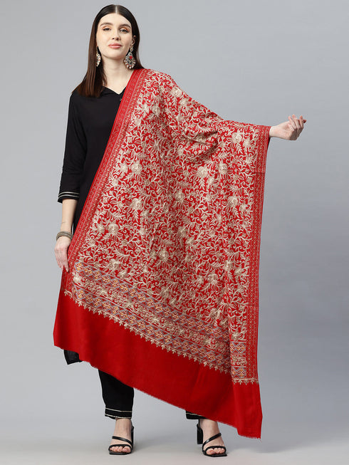 Women's Aari Embroidery Wool Shawl