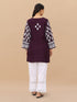 Saba Chikankari Short kurta in Modal Silk - Purple