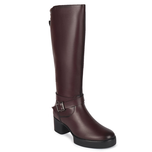 Women's Tall Riding Boot with Buckle Accent