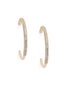 18kt Gold Plated CZ Bold Half Hoop Earring