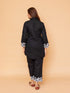 Saba Chikankari Co-ord Set in Cotton Cambric - Black With White
