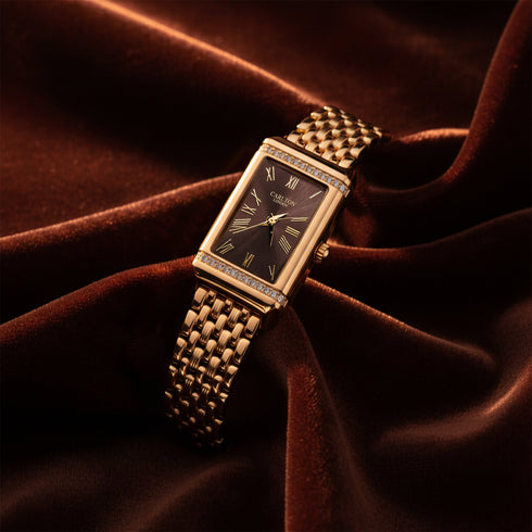 Carlton London Women Amara Brown Analog Watch CL-AM-BRW