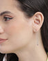 925 Sterling Silver Rhodium Plated Dangling Solitaire Threader Earring