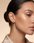 925 Sterling Silver 18kt Gold Plated CZ Teardrop Petite Stud Earring