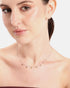 18kt Gold & Rhodium Plated Dual Tone Dangling Star Charm Necklace