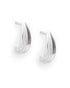 925 Sterling Silver Rhodium Plated Half Hoop Earring