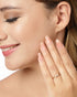 Gold Plated Solitaire with Pearl Adjustable Ring
