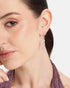 18kt Rose Gold Plated Marquise CZ Dangling Leaf Drop Earring