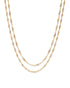 18kt Gold Plated Double Twisted Chain Necklace