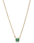 18kt Gold Plated Dangling Green Solitaire Necklace