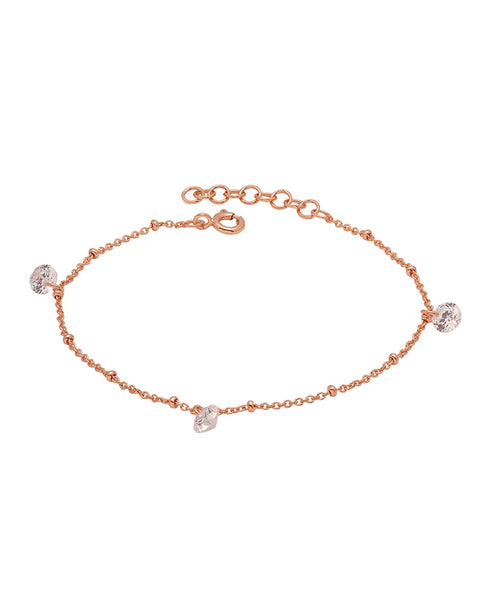 18K Gold Plated Elegant CZ Drop Bracelet