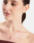18kt Gold Plated Garnet Solitaire Teardrop Necklace