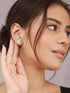 925 Sterling Silver Triangular Leafy Studs Earrings