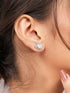 925 Sterling Silver Triangular Leafy Studs Earrings