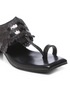 GNIST Black sequence Ethnic Block Heels