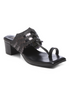 GNIST Black sequence Ethnic Block Heels