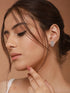 925 Sterling Silver Cubic Zirconia Geometric Studds earrings