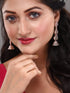 Rose Gold Plated White AD Studded Modern Floral Jhumki Earrings
