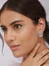 925 Sterling Silver Cubic Zirconia Concentric Circle Studds Earring