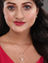 Rose gold Plated Circular Pendant Necklace Set