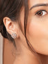 925 Sterling Silver Rhodium Plated Circular Studds Earrings
