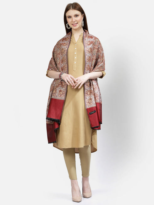 Women's Paisley Jamawar Acrylic Wool Shawl
