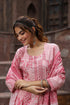 Women Peach-Coloured Ethnic Motifs Printed Sequinned Pure Cotton Kurta with Trousers