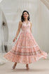 Printed Pure Cotton Fit & Flare Maxi Ethnic Dress