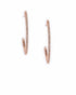 18kt Rose Gold Plated CZ Oval Bold Half Hoop Earring