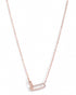 18kt Rose Gold Plated CZ Link Interlocking Necklace