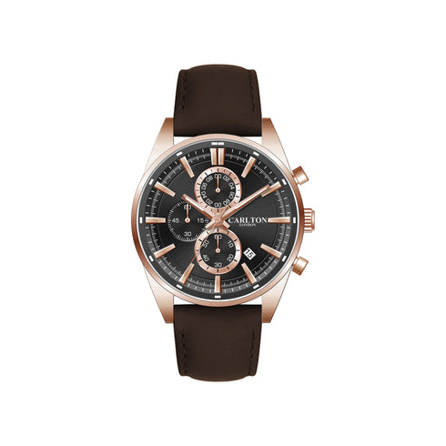 Carlton London Men Windsor Black Analog Watch CL-WD-BLK