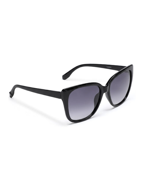 Women Black Toned Blue UV Protected Lens Oversized Sunglasses