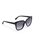 Women Black Toned Blue UV Protected Lens Oversized Sunglasses