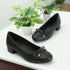 Women's Textured Round Toe Block Heel Pumps