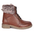 Women's Cozy Hiker Style Ankle Boot with Faux Fur Collar