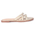 Women's Flat Slide Sandal with Criss-Cross Straps & Buckles