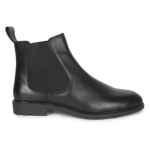 Men's Premium Leather Slip-On Chelsea Boots
