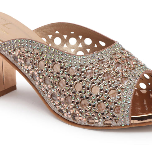 Women Embellished Block Heel Sandals