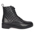 Women's Chic Quilted Ankle Combat Boot with Lace-Up Closure