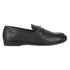Men's Slip-Ons Textured Leather Loafers with Webbed Strap