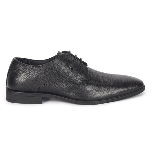 Men's Textured Leather Lace-Up Derby Shoe