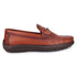 Men's Textured Leather Loafers with Cushioned EVA Comfort Sole