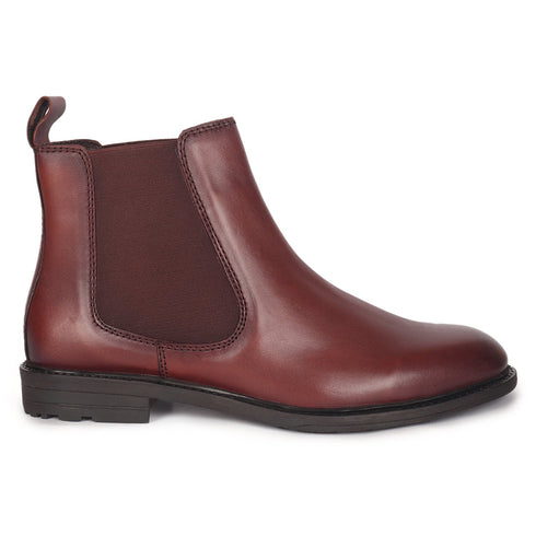 Men's Premium Leather Slip-On Chelsea Boots