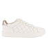 Women's White Lace-Up Casual Sneakers