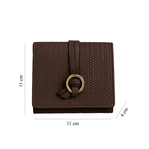 Carlton London Estelle Two Fold Textured Wallet Brown CLHB 36