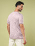 Men Jacquard Slim Fit Crew Neck T-shirt with DOUBLE COOL